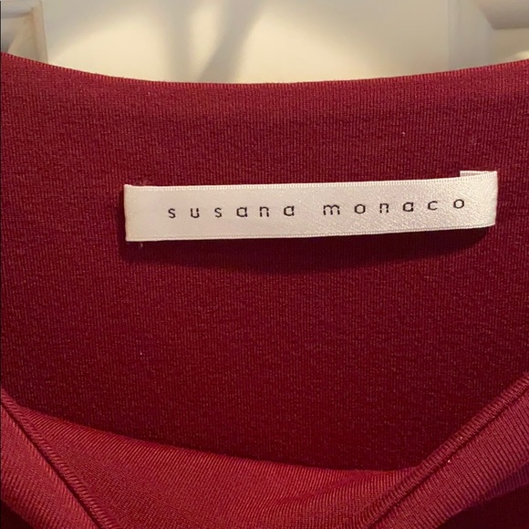 Susana Monaco burgundy fit dress - Picture 2 of 5